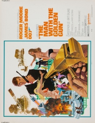 The Man With The Golden Gun Wooden Framed Poster
