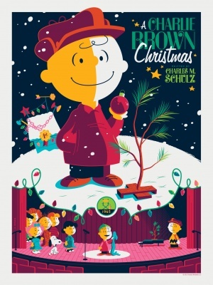 A Charlie Brown Christmas Wooden Framed Poster