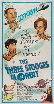 The Three Stooges in Orbit Wooden Framed Poster