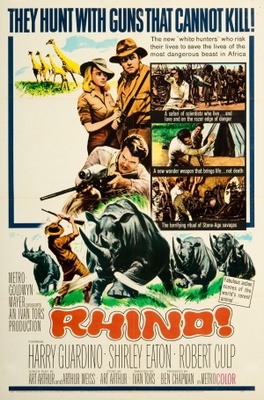 Rhino! Wooden Framed Poster