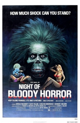 Night of Bloody Horror Wooden Framed Poster
