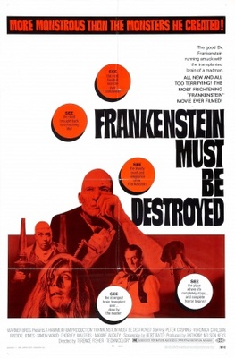 Frankenstein Must Be Destroyed Wooden Framed Poster