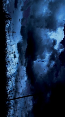 Dark Skies Wooden Framed Poster