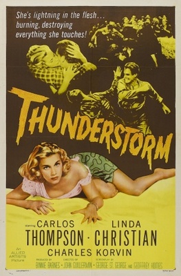 Thunderstorm Wooden Framed Poster