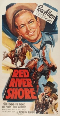 Red River Shore Wooden Framed Poster