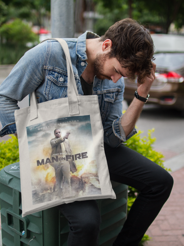 Man On Fire Tote Bag